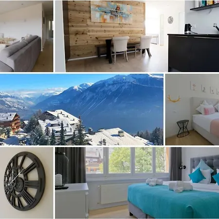 Balcon - Proche télécabines - Hypercentre - Parking Crans-Montana Extérieur photo